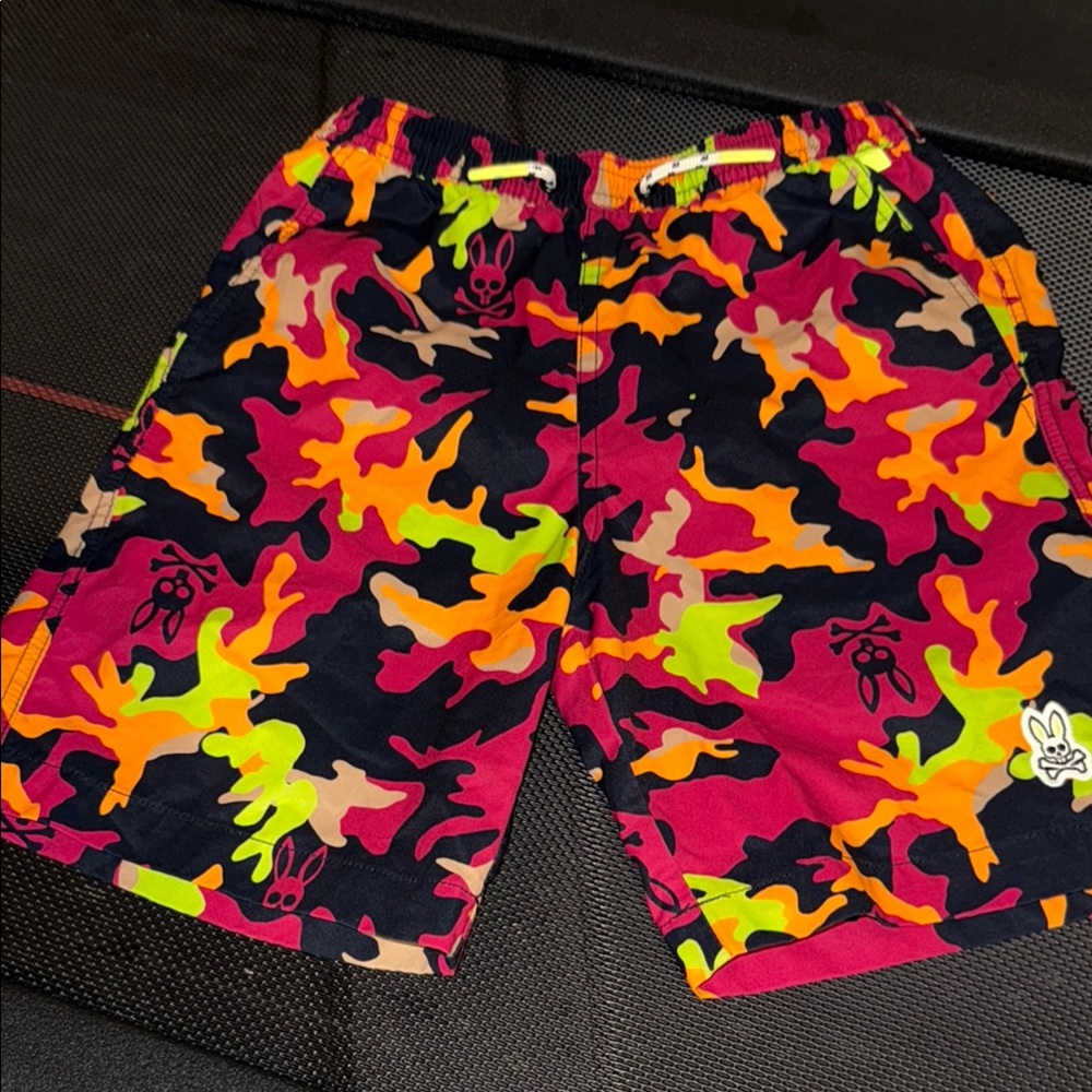 Psycho Bunny Colorful Camo Bathing Suit Shorts